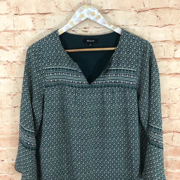 Madewell Bell Sleeve Silk Shift dress - Picture 3 of 7